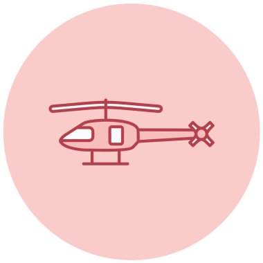 Helikopter. Web simgesi basit illüstrasyon