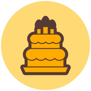 Doğum günü pastası. Basit resimleme