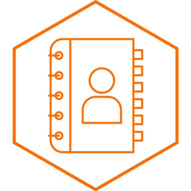 Kişi Kitabı simgesinin vektör illüstrasyonu