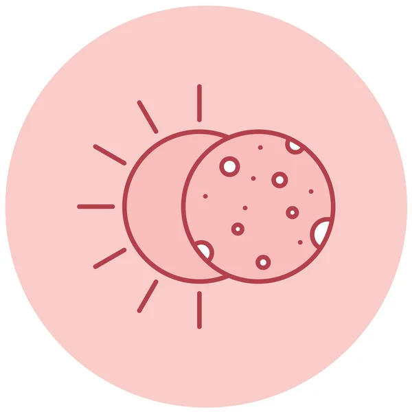 Luna Sol Icono Web Diseño Simple — Archivo Imágenes Vectoriales