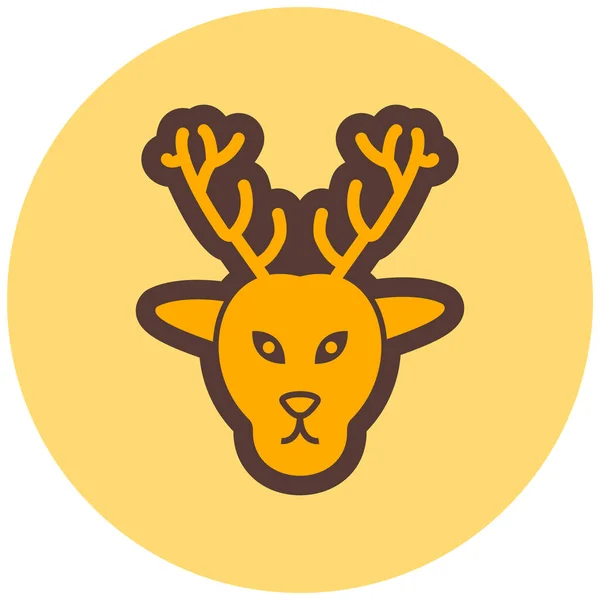 Reindeer Web Icon Simple Design — Stock Vector