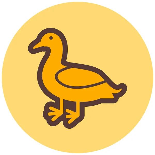 Duck Vector Icon Modern Simple Design — Stockvektor