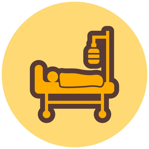 Hospital Bed Web Icon Simple Illustration — Image vectorielle
