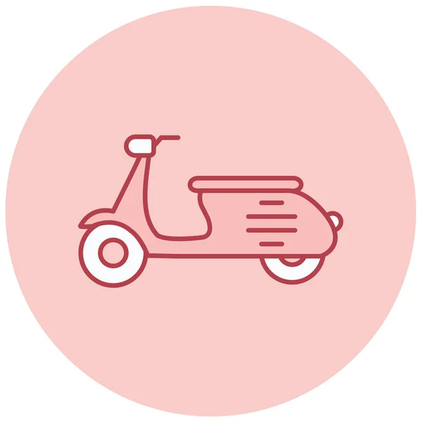 Scooter Ícone Web Ilustração Simples — Vetor de Stock