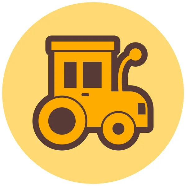 Icono Del Tractor Ilustración Vectorial Diseño Simple — Vector de stock