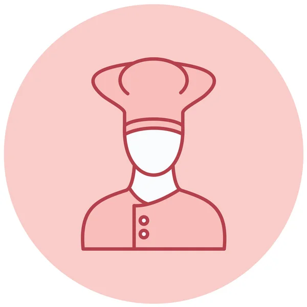 Icono Del Chef Ilustración Vectorial — Vector de stock