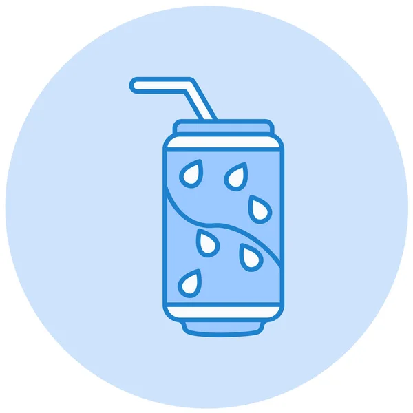 Soda Icône Web Illustration Simple — Image vectorielle