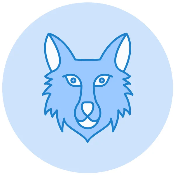 Wolf Web Symbol Einfache Illustration — Stockvektor