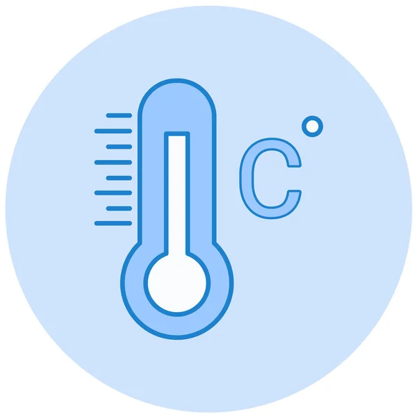 Thermometer Web Ikone Einfaches Design — Stockvektor