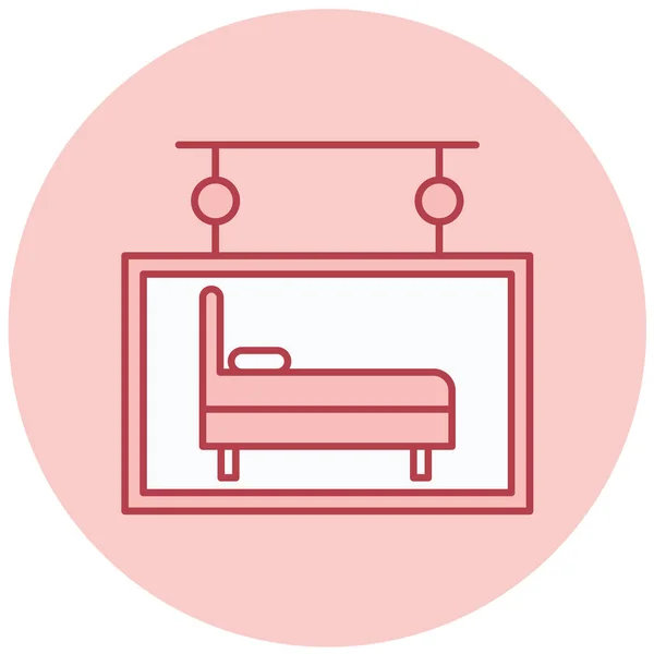 Bett Web Symbol Einfache Illustration — Stockvektor