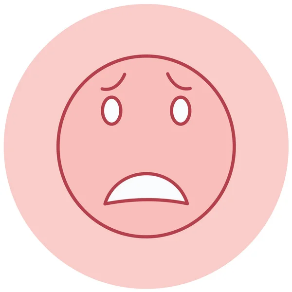 悲しい顔の顔の絵ベクトルアイコン — ストックベクタ