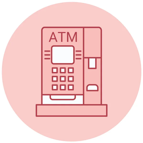 Atm Icono Web Ilustración Simple — Vector de stock