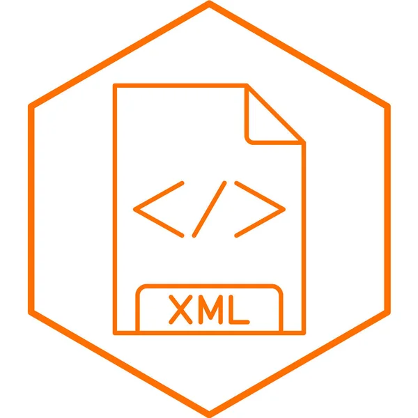 Xml File Simple Icon Vector Illustration — Stock Vector