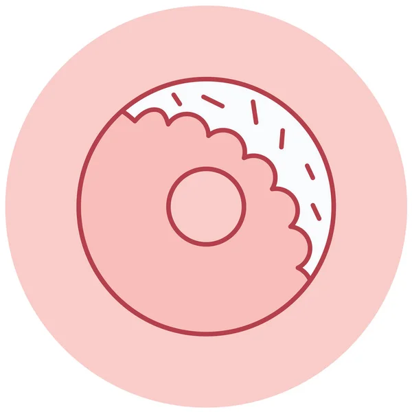 Donut Web Icoon Eenvoudige Illustratie — Stockvector