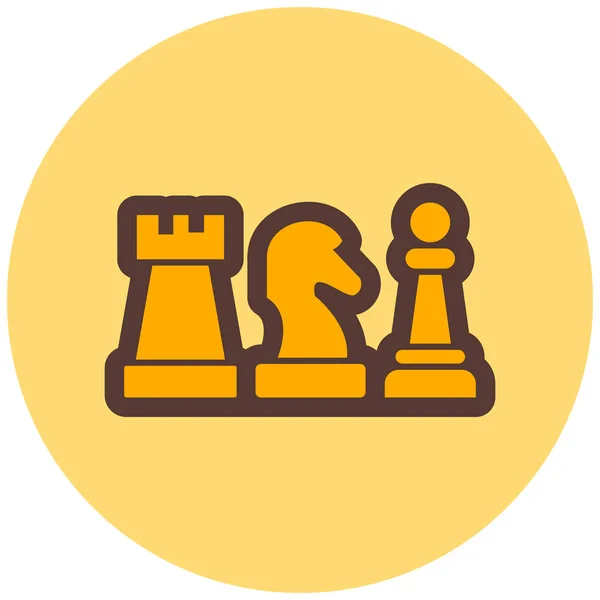 Schach Web Symbol Einfache Illustration — Stockvektor