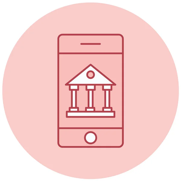 Mobile Banking Vektor Ikone Modernes Einfaches Design — Stockvektor