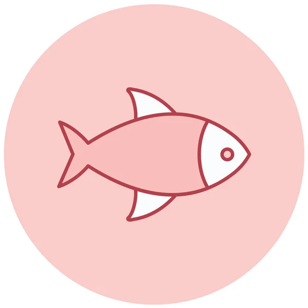 Poisson Icône Web Illustration Simple — Image vectorielle