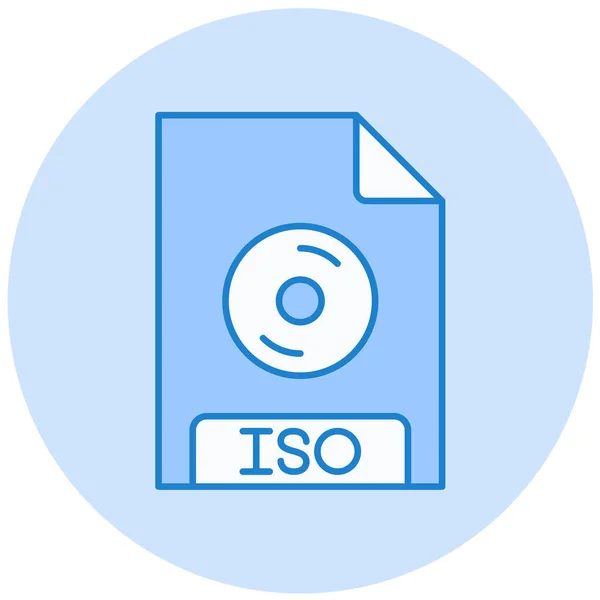 Iso File Format Icon Vector Illustration — Stock Vector