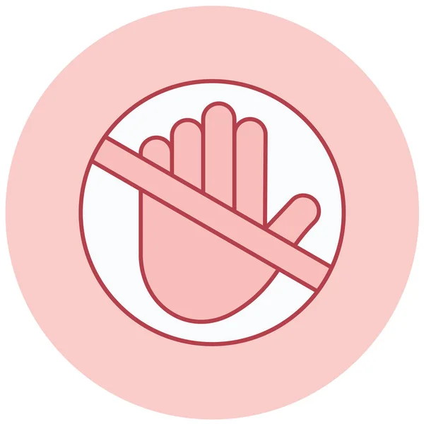 Hand Stop Symbol Vektor Illustration — Stockvektor