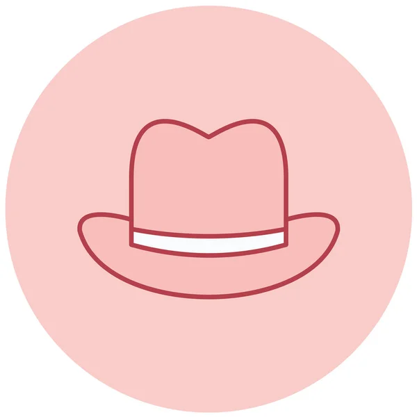 Sombrero Icono Web Ilustración Simple — Vector de stock