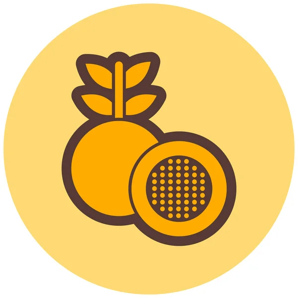 Frutas Ícone Web Ilustração Simples —  Vetores de Stock