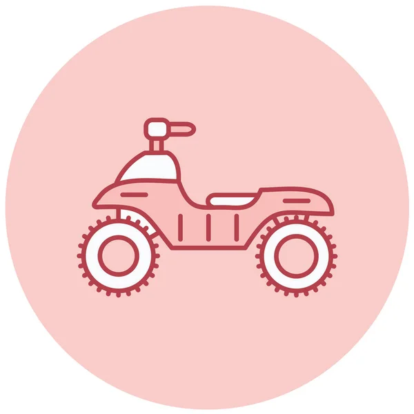 Motocicleta Icono Web Ilustración Simple — Vector de stock