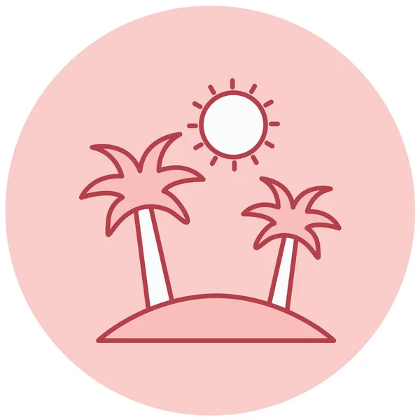 Пляж Иконка Сайта — стоковый вектор