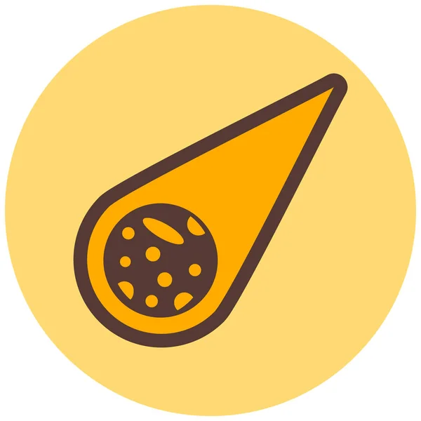 Pizza Icono Web Ilustración Simple — Vector de stock