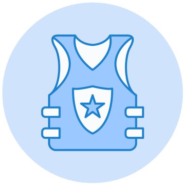 Yelek simgesi, basit tasarım vektör çizimi