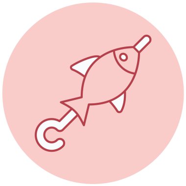 Balık. Web simgesi basit illüstrasyon