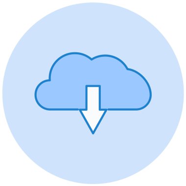 Bulut. Web simgesi basit illüstrasyon