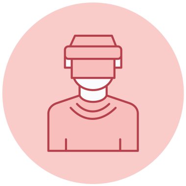 Gözlüklü adam, maske çizgisi simgesi