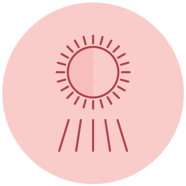 Güneş. Web simgesi basit illüstrasyon