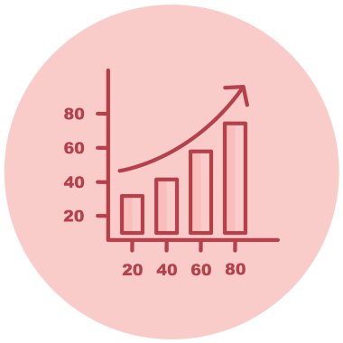 bar çizelgesi simgesi, vektör illüstrasyonu