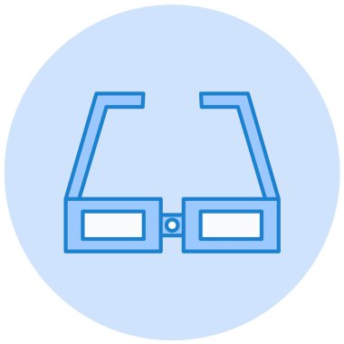 Gözlük. Web simgesi basit illüstrasyon