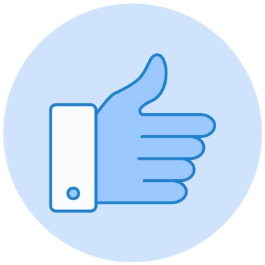 Başparmak yukarı. Web simgesi basit illüstrasyon