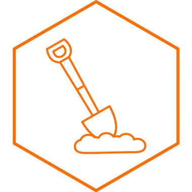 Kürek ikonu. vektör illüstrasyonu