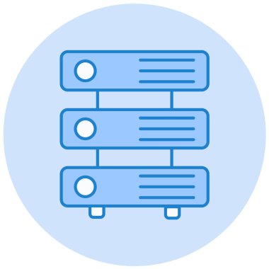 veritabanı. Web simgesi vektör illüstrasyonu