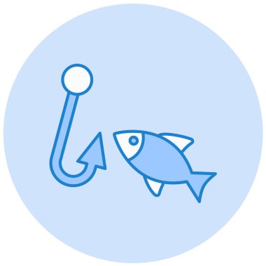 Balık. Web simgesi basit illüstrasyon