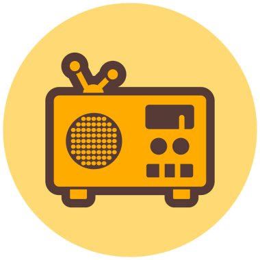 Radyo. Web simgesi basit tasarım