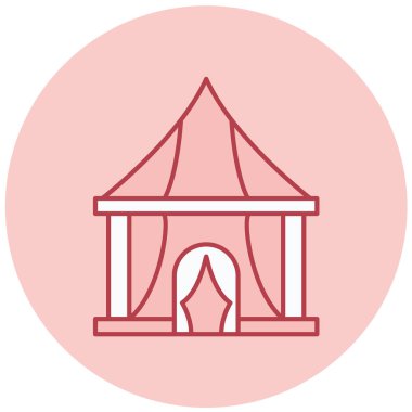 Sirk çadırı Web simgesi basit illüstrasyon