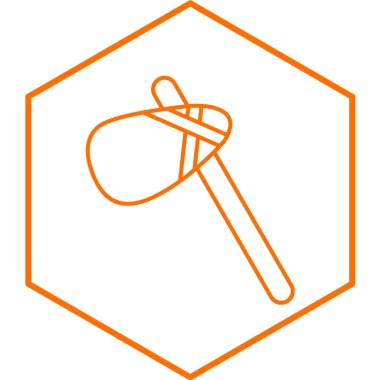 Tek tırpan simgesinin vektör illüstrasyonu