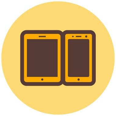 Cep telefonu. Web simgesi basit illüstrasyon