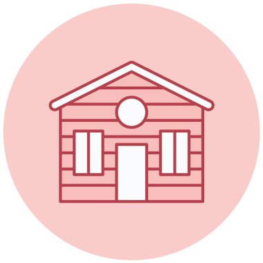 Ev. Web simgesi basit illüstrasyon