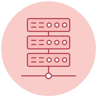 veritabanı. Web simgesi basit illüstrasyon