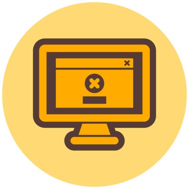 Bilgisayar. Web simgesi basit illüstrasyon