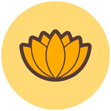 lotus. Web simgesi basit illüstrasyon