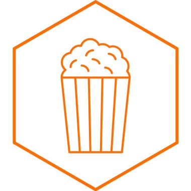 Moda tarzı izole edilmiş patlamış mısır simgesi