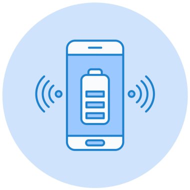 Cep telefonu simgesi, vektör illüstrasyonu