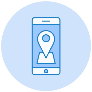 Cep telefonu. Web simgesi basit illüstrasyon